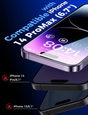 MAGIC JOHN 2 Pack for iPhone 14 Pro Max 6.7 inch Tempered Glass Screen Protector, Auto Dust - Elimination Installation, Bubble Free, Dynamic Island Compatible, HD Clear, Easy Installation - 7DAY'S