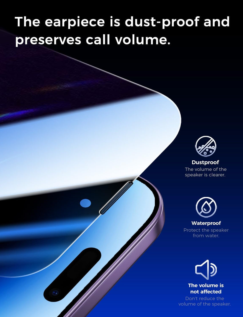 MAGIC JOHN 2 Pack for iPhone 14 Pro Privacy Screen Protector 6.1 inch[Not Max], Tempered Glass, Auto Dust - Elimination Installation, Bubble Free, Anti Scratch, Case Friendly - 7DAY'S