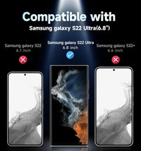 MAGIC JOHN 2 Pack for Samsung Galaxy S22 Ultra Privacy Screen Protector [Ceramic film] Not Glass 6.8 inch,[100% Fingerprint ID Compatible] Anti Spy, Easy Installation Tray - 7DAY'S