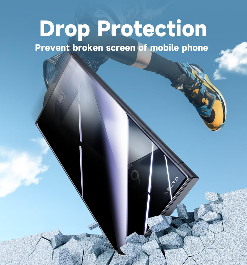 MAGIC JOHN 2 Pack for Samsung Galaxy S24 Ultra Privacy Glass Screen Protector 6.8 inch, 28° Anti - spy Tempered Glass Film, Auto Dust - Elimination Installation, Bubble Free, Case Friendly - 7DAY'S