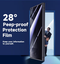MAGIC JOHN 2 Pack for Samsung Galaxy S24 Ultra Privacy Glass Screen Protector 6.8 inch, 28° Anti - spy Tempered Glass Film, Auto Dust - Elimination Installation, Bubble Free, Case Friendly - 7DAY'S