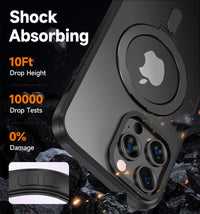 MAGIC JOHN Magnetic Case for iPhone 13 Pro Max Phone Case[Compatible with Magsafe] [with Magnetic Mental Stand][Military Grade Shockproof][Anti Yellowing],Translucent Matte Back with Soft Edge,Blue - 7DAY'S