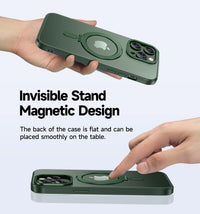 MAGIC JOHN Magnetic Case for iPhone 13 Pro Max Phone Case[Compatible with Magsafe] [with Magnetic Mental Stand][Military Grade Shockproof][Anti Yellowing],Translucent Matte Back with Soft Edge,Blue - 7DAY'S
