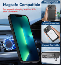 MAGIC JOHN Magnetic Case for iPhone 13 Pro Max Phone Case[Compatible with Magsafe] [with Magnetic Mental Stand][Military Grade Shockproof][Anti Yellowing],Translucent Matte Back with Soft Edge,Blue - 7DAY'S
