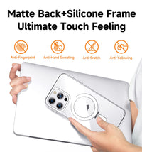 MAGIC JOHN Magnetic Case for iPhone 13 Pro Max Phone Case[Compatible with Magsafe] [with Magnetic Mental Stand][Military Grade Shockproof][Anti Yellowing],Translucent Matte Back with Soft Edge,Blue - 7DAY'S