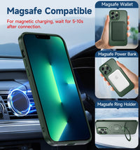 MAGIC JOHN Magnetic Case for iPhone 13 Pro Max Phone Case[Compatible with Magsafe] [with Magnetic Mental Stand][Military Grade Shockproof][Anti Yellowing],Translucent Matte Back with Soft Edge,Blue - 7DAY'S