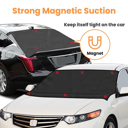 Magnetic Car Windshield Cover Front Rear Car Windshield Protector against Snow Sun Dirt Leaves Fit for All Cars Oxford Fabric Waterproof Heat - Resistant - 7DAY'S
