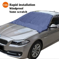 Magnetic Edges Windshield Snow Cover - Frost Windshield Cover - Snow, Ice, Frost Guard No More Scraping - Door Flaps Windproof Fits Most Car, SUV, Truck, Van with 70"x 54" - 7DAY'S