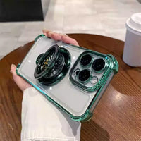 Magnetic unzip rotatable premium apple 16promax case stand iphone15 mirror guard 14 airbag anti drop 12 mirror 13 lens full enclosure protection breathable - 7DAY'S
