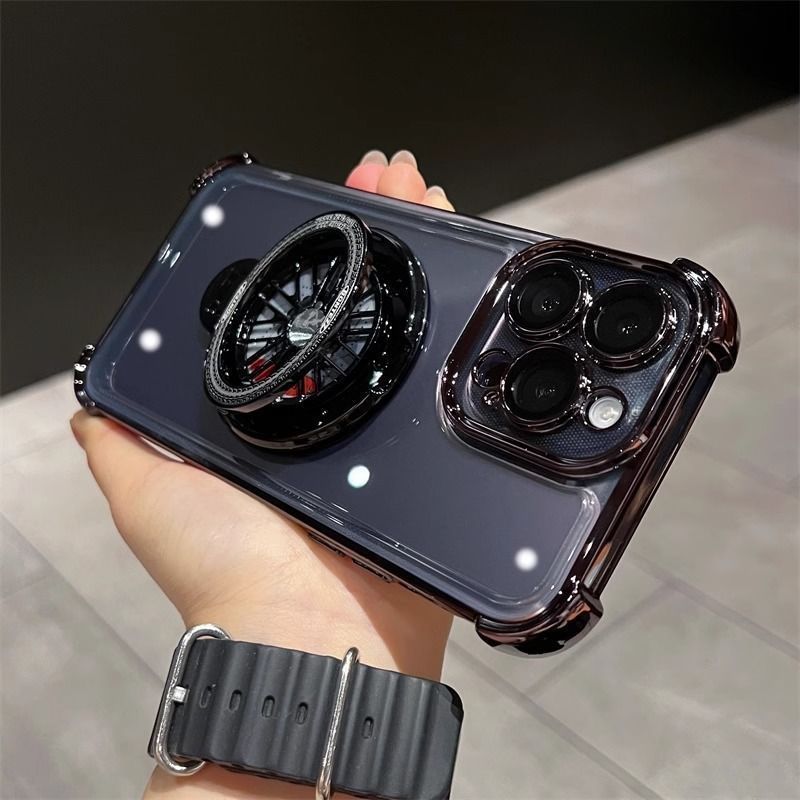 Magnetic unzip rotatable premium apple 16promax case stand iphone15 mirror guard 14 airbag anti drop 12 mirror 13 lens full enclosure protection breathable - 7DAY'S