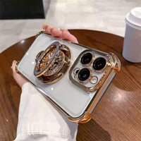 Magnetic unzip rotatable premium apple 16promax case stand iphone15 mirror guard 14 airbag anti drop 12 mirror 13 lens full enclosure protection breathable - 7DAY'S