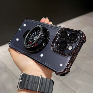 Magnetic unzip rotatable premium apple 16promax case stand iphone15 mirror guard 14 airbag anti drop 12 mirror 13 lens full enclosure protection breathable - 7DAY'S