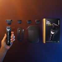 MANSCAPED® The Lawn Mower® 5.0 Ultra Groin & Body Hair Trimmer – Dual - Head SkinSafe® Trimmer & Foil Blades, Waterproof Wet/Dry Groomer, USB - C Rechargeable with Travel Case, Men’s Ball Shaver, Black - 7DAY'S