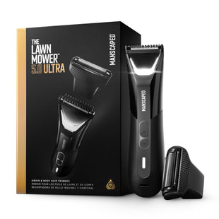 MANSCAPED® The Lawn Mower® 5.0 Ultra Groin & Body Hair Trimmer – Dual - Head SkinSafe® Trimmer & Foil Blades, Waterproof Wet/Dry Groomer, USB - C Rechargeable with Travel Case, Men’s Ball Shaver, Black - 7DAY'S