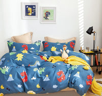 Markutus Kids Blue Dinosaur Pattern: Dinosaur. Color: a combination of blue; red.yellow. green Material: Shell natural100%Cotton printing fabric; 40s40s 220tc. Filling 100% down alternative poly fill 270gsm . - 7DAY'S