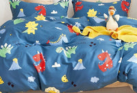 Markutus Kids Blue Dinosaur Pattern: Dinosaur. Color: a combination of blue; red.yellow. green Material: Shell natural100%Cotton printing fabric; 40s40s 220tc. Filling 100% down alternative poly fill 270gsm . - 7DAY'S