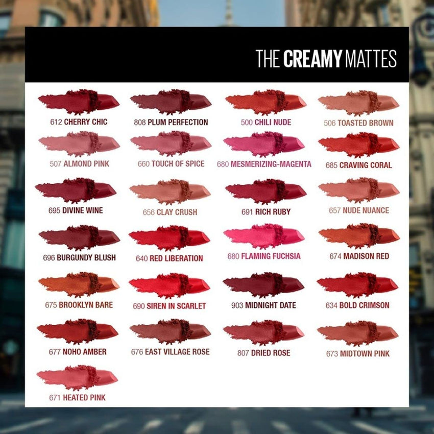 Maybelline Color Sensational Lipstick, Lip Makeup, Cream Finish, Hydrating Lipstick, Crazy for Coffee, Nude Pink ,1 Count - 7DAY'S
