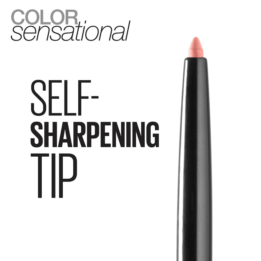 Maybelline Color Sensational Shaping Lip Liner with Self - Sharpening Tip, Totally Toffee, Nude, 1 Count - 7DAY'S