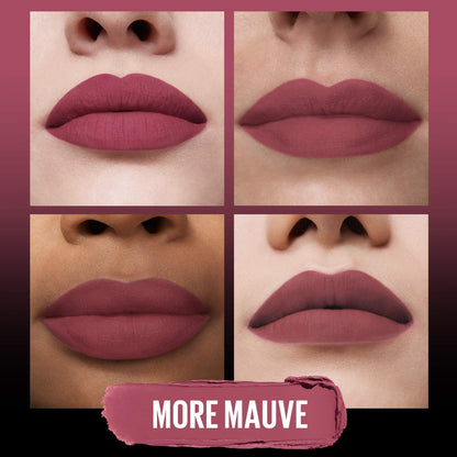 Maybelline Color Sensational Ultimatte Matte Lipstick, Non - Drying, Intense Color Pigment, More Berry, Warm Berry Purple, 1 Count - 7DAY'S