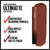 Maybelline Color Sensational Ultimatte Matte Lipstick, Non - Drying, Intense Color Pigment, More Berry, Warm Berry Purple, 1 Count - 7DAY'S