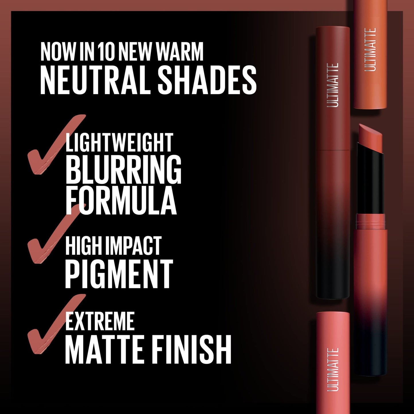 Maybelline Color Sensational Ultimatte Matte Lipstick, Non - Drying, Intense Color Pigment, More Berry, Warm Berry Purple, 1 Count - 7DAY'S