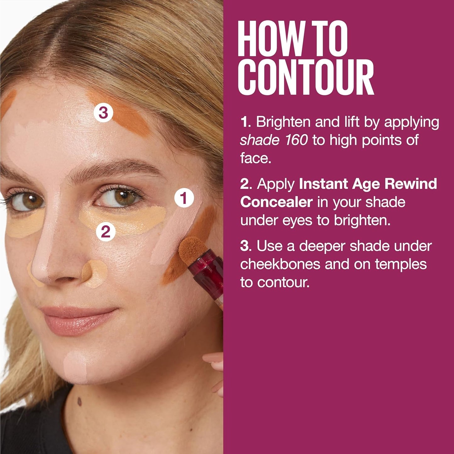 Maybelline Instant Age Rewind Eraser Dark Circles Treatment Multi - Use Concealer, 110, 1 Count (Packaging May Vary) - 7DAY'S