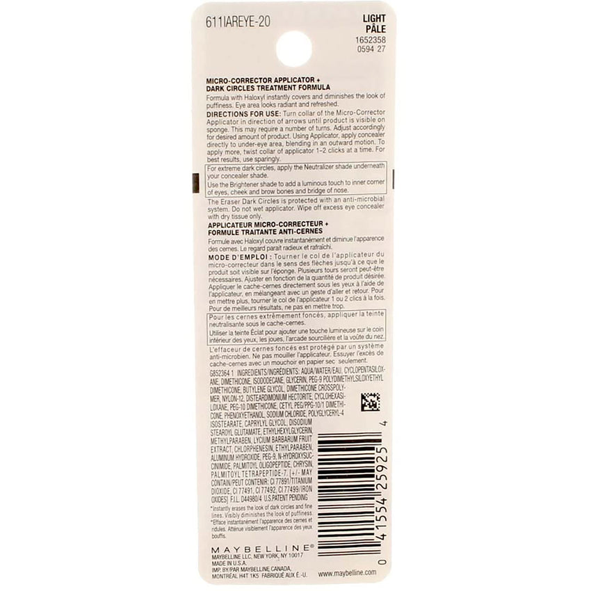 Maybelline Instant Age Rewind Eraser Dark Circles Treatment Multi - Use Concealer, 110, 1 Count (Packaging May Vary) - 7DAY'S