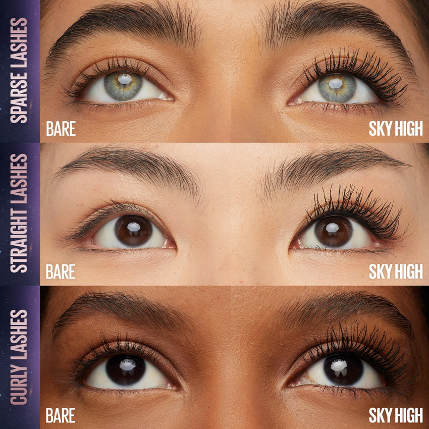 Maybelline Lash Sensational Sky High Washable Mascara Makeup, Volumizing, Lengthening, Defining, Curling, Multiplying, Buildable Formula, Blackest Black, 1 Count - 7DAY'S