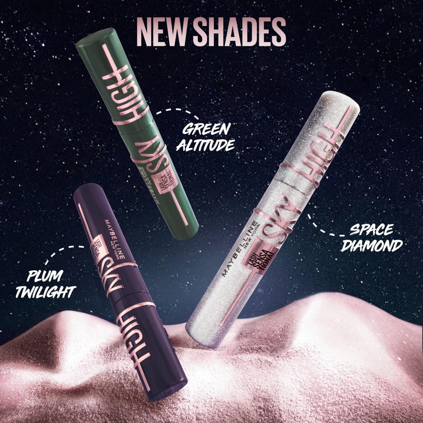 Maybelline Lash Sensational Sky High Washable Mascara Makeup, Volumizing, Lengthening, Defining, Curling, Multiplying, Buildable Formula, Blackest Black, 1 Count - 7DAY'S