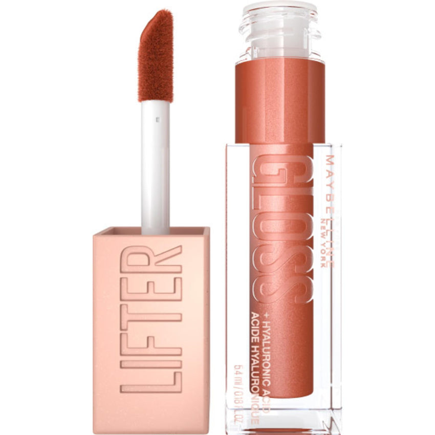 Maybelline Lifter Gloss, Hydrating Honey'd Lip Gloss with Hyaluronic Acid, High Shine for Plumper Looking Lips, Honey, 1 Count - 7DAY'S