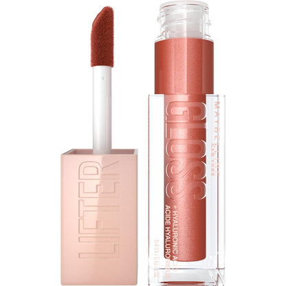 Maybelline Lifter Gloss, Hydrating Honey'd Lip Gloss with Hyaluronic Acid, High Shine for Plumper Looking Lips, Honey, 1 Count - 7DAY'S