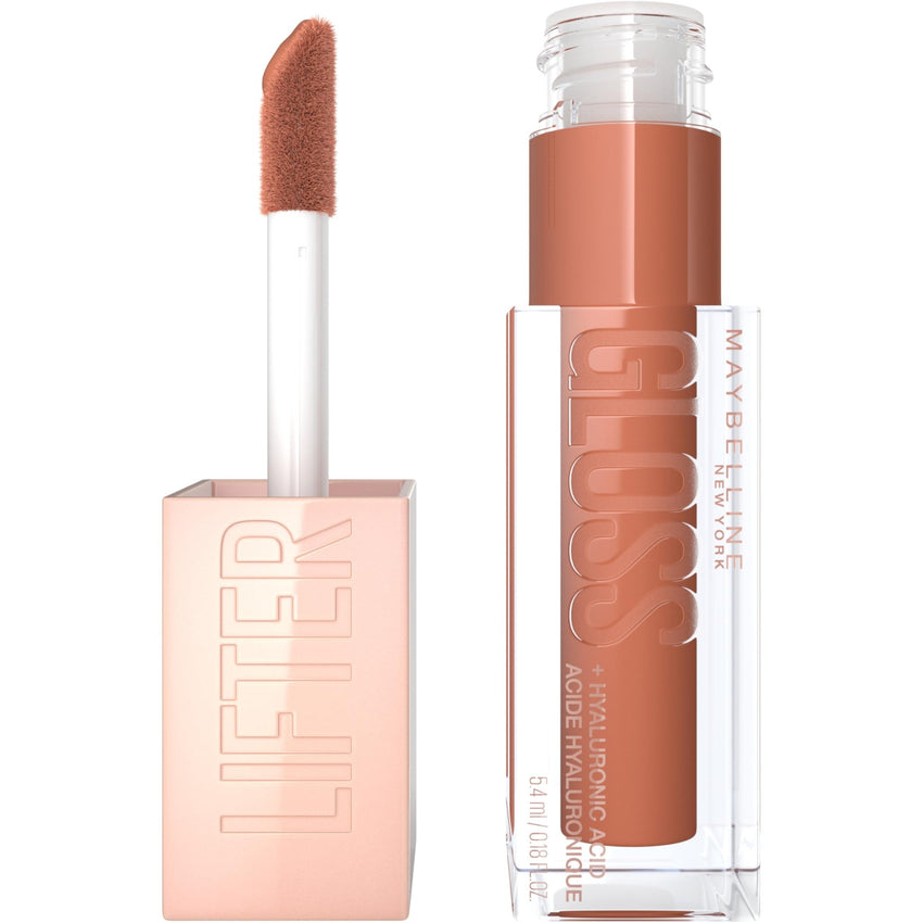 Maybelline Lifter Gloss, Hydrating Honey'd Lip Gloss with Hyaluronic Acid, High Shine for Plumper Looking Lips, Honey, 1 Count - 7DAY'S