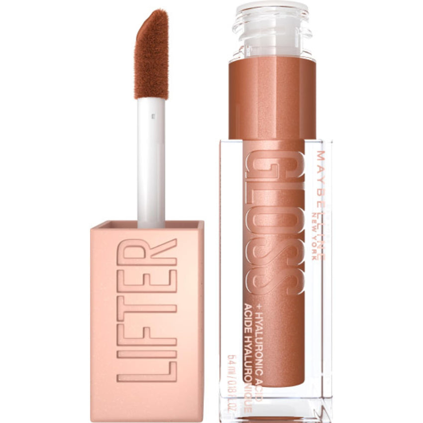 Maybelline Lifter Gloss, Hydrating Honey'd Lip Gloss with Hyaluronic Acid, High Shine for Plumper Looking Lips, Honey, 1 Count - 7DAY'S