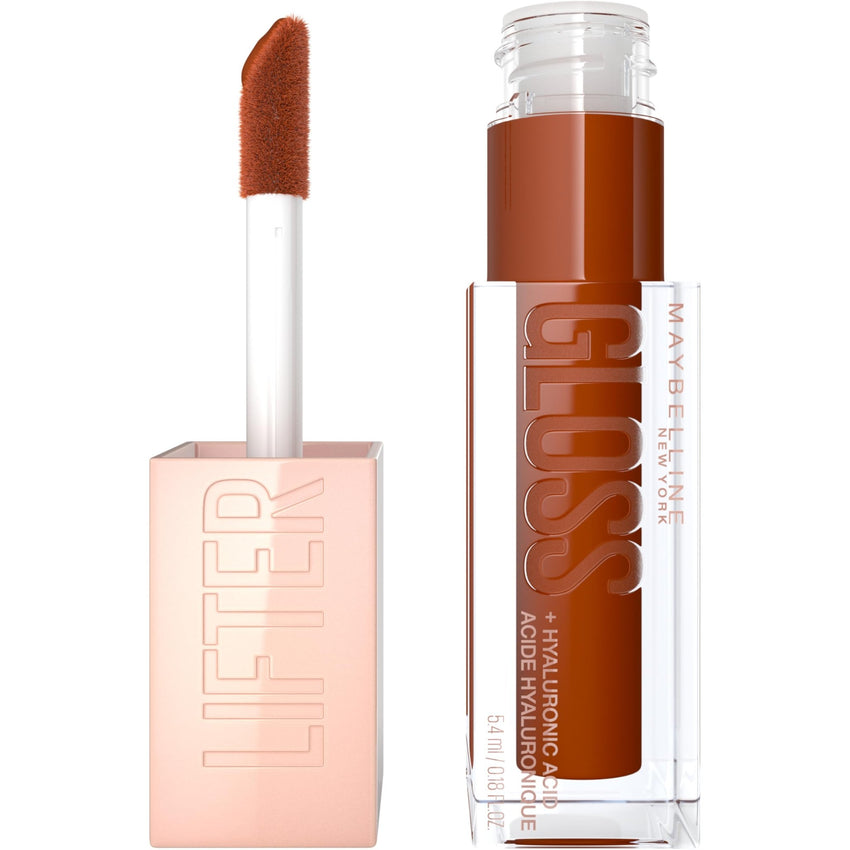 Maybelline Lifter Gloss, Hydrating Honey'd Lip Gloss with Hyaluronic Acid, High Shine for Plumper Looking Lips, Honey, 1 Count - 7DAY'S