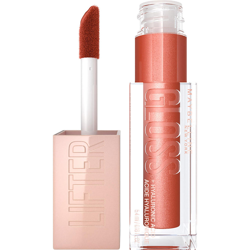 Maybelline Lifter Gloss, Hydrating Honey'd Lip Gloss with Hyaluronic Acid, High Shine for Plumper Looking Lips, Honey, 1 Count - 7DAY'S