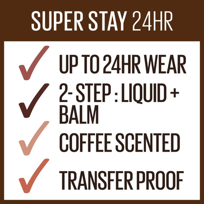 Maybelline Super Stay 24, 2 - Step Liquid Lipstick Makeup, Long Lasting Highly Pigmented Color with Moisturizing Balm, Very Cranberry, Ruby Red, 1 Count - 7DAY'S