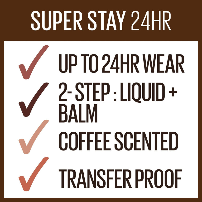 Maybelline Super Stay 24, 2 - Step Liquid Lipstick Makeup, Long Lasting Highly Pigmented Color with Moisturizing Balm, Very Cranberry, Ruby Red, 1 Count - 7DAY'S