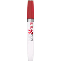 Maybelline Super Stay 24, 2 - Step Liquid Lipstick Makeup, Long Lasting Highly Pigmented Color with Moisturizing Balm, Very Cranberry, Ruby Red, 1 Count - 7DAY'S