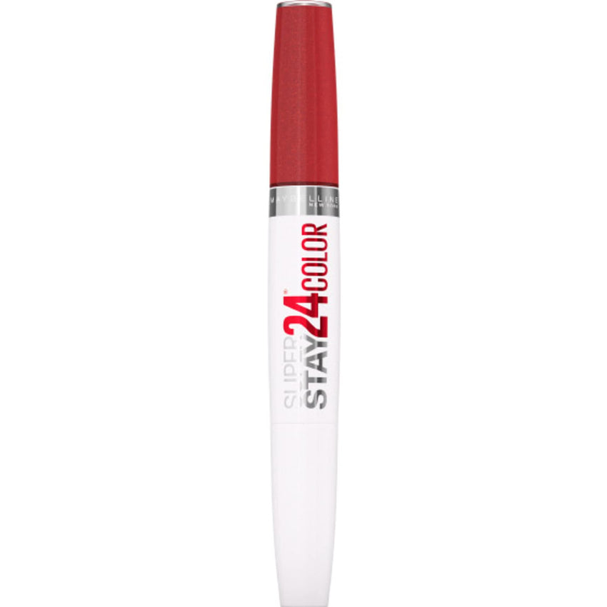Maybelline Super Stay 24, 2 - Step Liquid Lipstick Makeup, Long Lasting Highly Pigmented Color with Moisturizing Balm, Very Cranberry, Ruby Red, 1 Count - 7DAY'S