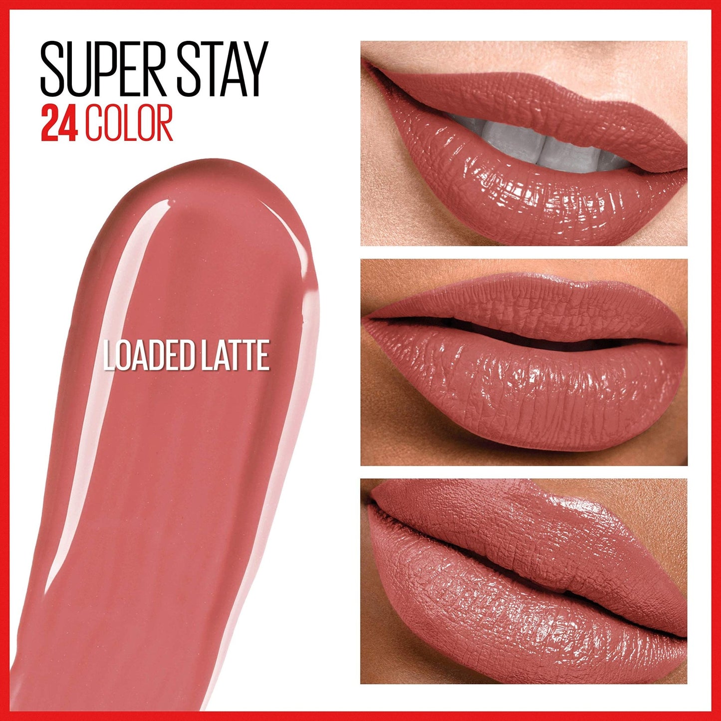 Maybelline Super Stay 24, 2 - Step Liquid Lipstick Makeup, Long Lasting Highly Pigmented Color with Moisturizing Balm, Very Cranberry, Ruby Red, 1 Count - 7DAY'S