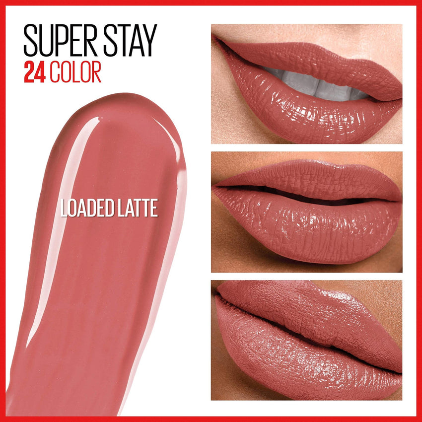 Maybelline Super Stay 24, 2 - Step Liquid Lipstick Makeup, Long Lasting Highly Pigmented Color with Moisturizing Balm, Very Cranberry, Ruby Red, 1 Count - 7DAY'S