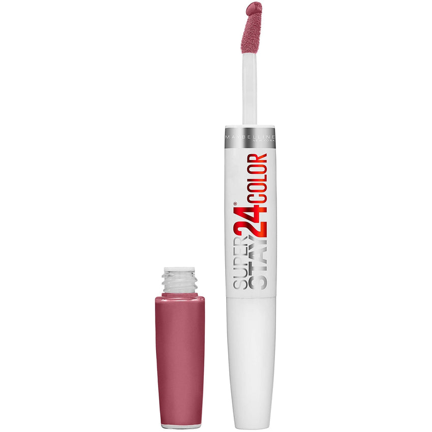 Maybelline Super Stay 24, 2 - Step Liquid Lipstick Makeup, Long Lasting Highly Pigmented Color with Moisturizing Balm, Very Cranberry, Ruby Red, 1 Count - 7DAY'S