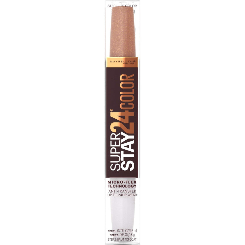 Maybelline Super Stay 24, 2 - Step Liquid Lipstick Makeup, Long Lasting Highly Pigmented Color with Moisturizing Balm, Very Cranberry, Ruby Red, 1 Count - 7DAY'S
