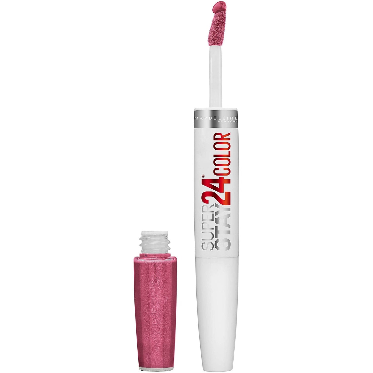 Maybelline Super Stay 24, 2 - Step Liquid Lipstick Makeup, Long Lasting Highly Pigmented Color with Moisturizing Balm, Very Cranberry, Ruby Red, 1 Count - 7DAY'S