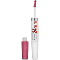Maybelline Super Stay 24, 2 - Step Liquid Lipstick Makeup, Long Lasting Highly Pigmented Color with Moisturizing Balm, Very Cranberry, Ruby Red, 1 Count - 7DAY'S