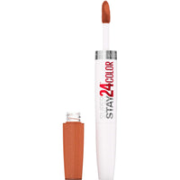 Maybelline Super Stay 24, 2 - Step Liquid Lipstick Makeup, Long Lasting Highly Pigmented Color with Moisturizing Balm, Very Cranberry, Ruby Red, 1 Count - 7DAY'S