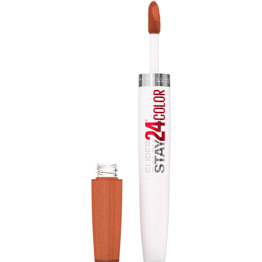 Maybelline Super Stay 24, 2 - Step Liquid Lipstick Makeup, Long Lasting Highly Pigmented Color with Moisturizing Balm, Very Cranberry, Ruby Red, 1 Count - 7DAY'S