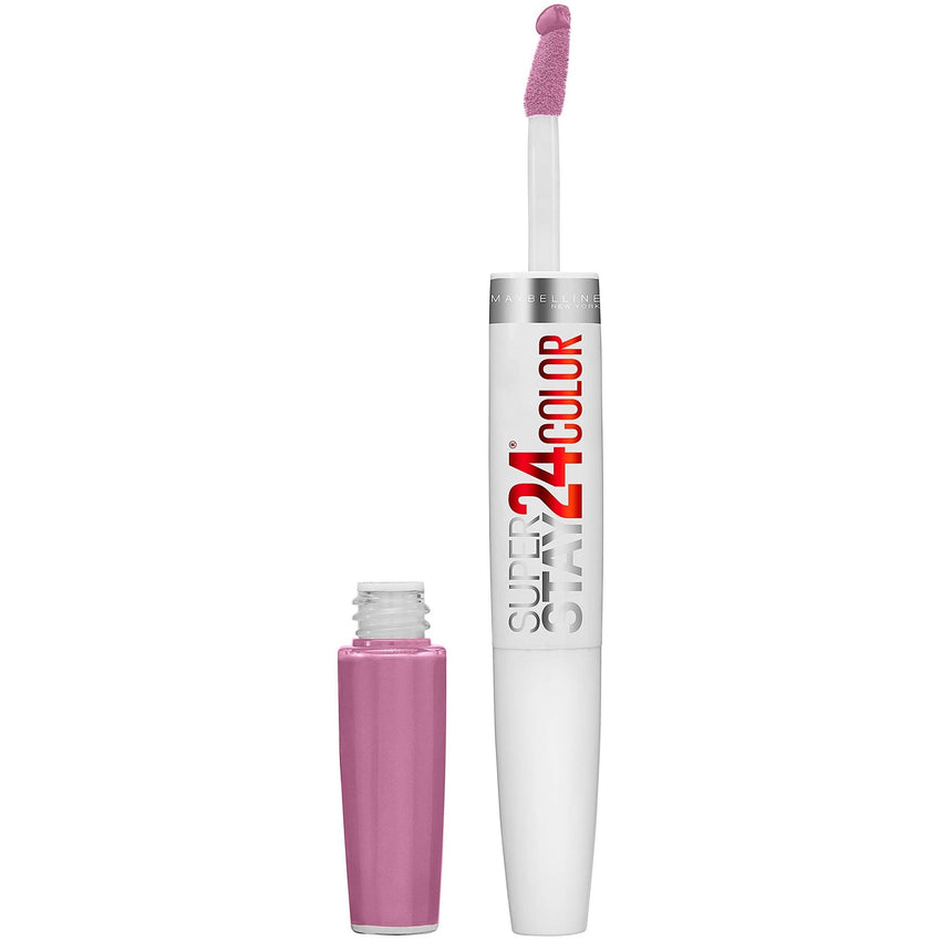Maybelline Super Stay 24, 2 - Step Liquid Lipstick Makeup, Long Lasting Highly Pigmented Color with Moisturizing Balm, Very Cranberry, Ruby Red, 1 Count - 7DAY'S