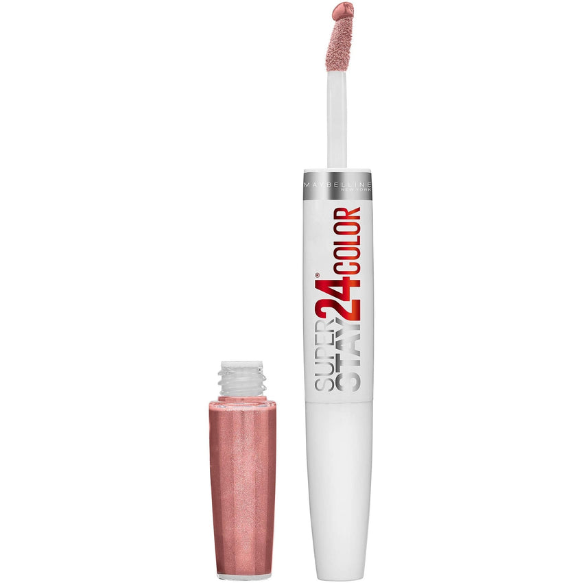 Maybelline Super Stay 24, 2 - Step Liquid Lipstick Makeup, Long Lasting Highly Pigmented Color with Moisturizing Balm, Very Cranberry, Ruby Red, 1 Count - 7DAY'S