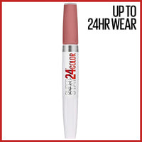 Maybelline Super Stay 24, 2 - Step Liquid Lipstick Makeup, Long Lasting Highly Pigmented Color with Moisturizing Balm, Very Cranberry, Ruby Red, 1 Count - 7DAY'S